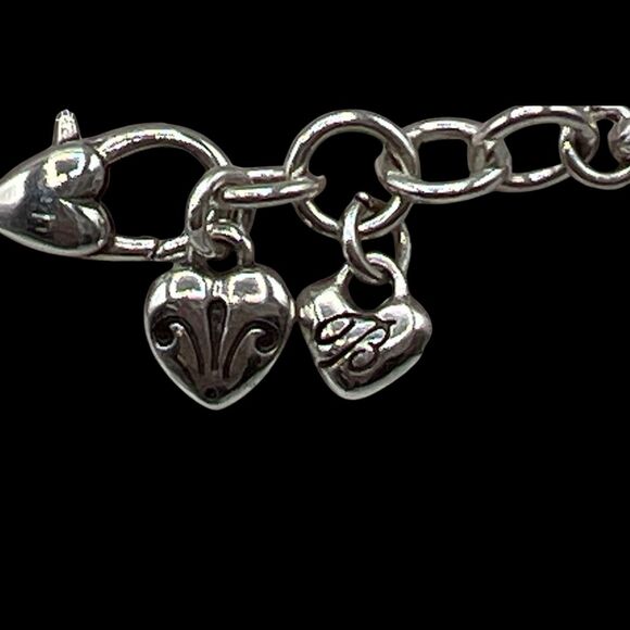 Brighton Silver-tone Heart Link Bracelet with Charms - Picture 3 of 7